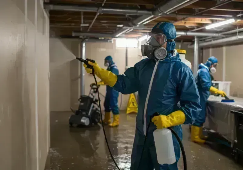 Basement Sanitization and Antimicrobial Treatment process in Lake Saint Louis, MO